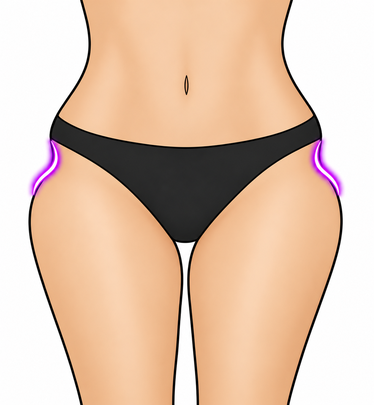 Moderate hip dips